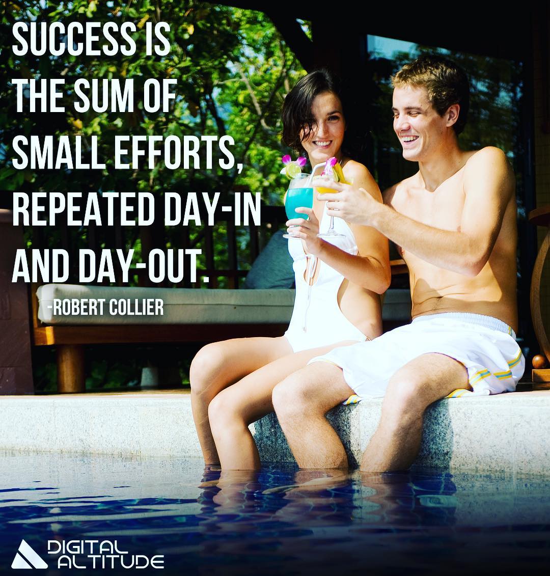Success is the sum of small efforts - repeated day in and day out. - Robert Collier